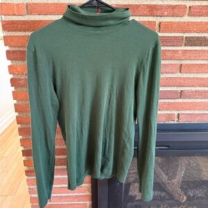 American Giant Luxe Rib Green Turtleneck